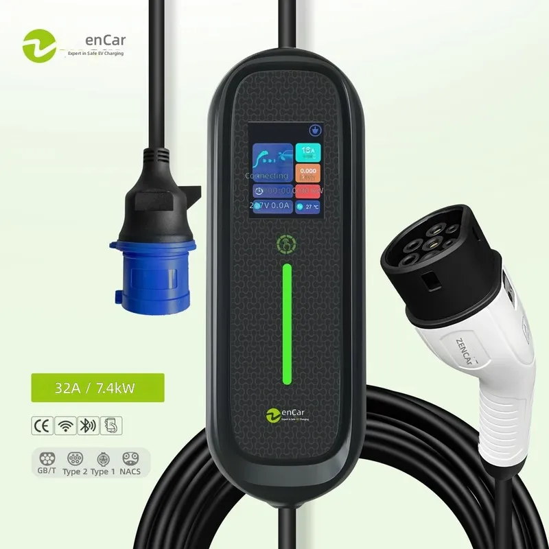 Caricatore EV Portatile 7kW 32 - Portable Ev Charger 32A Type 2 Cee Plug recensione e prezzo